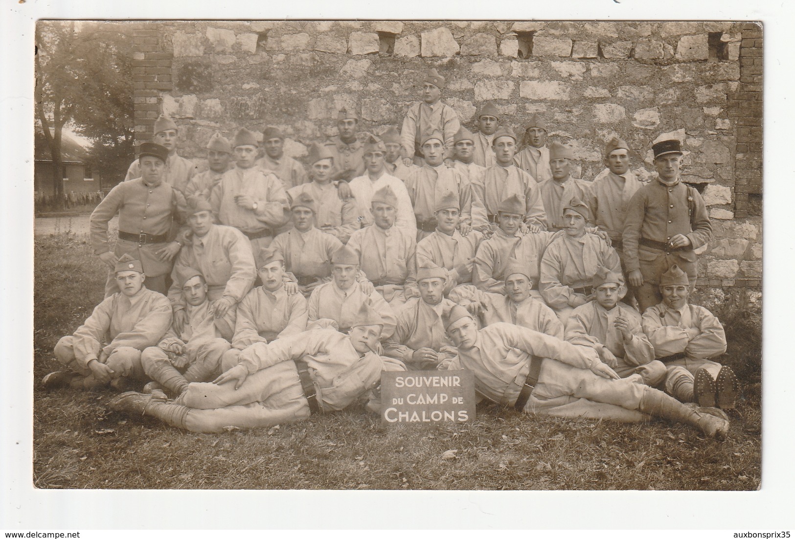 CARTE PHOTO - MILITAIRE - SOUVENIR DU CAMP DE CHALONS - 71 - Chalon Sur Saone