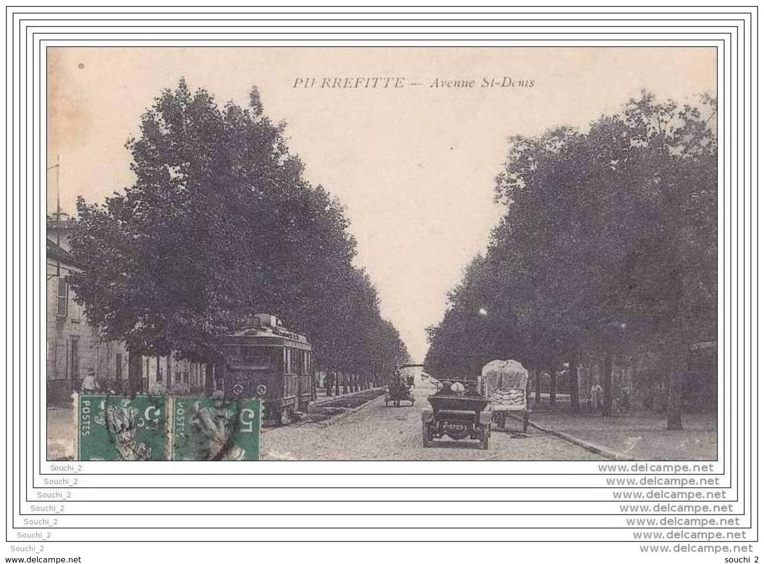 93) Pierrefitte.- Avenue De St - Denis  - (animée + Tamway) - Pierrefitte Sur Seine