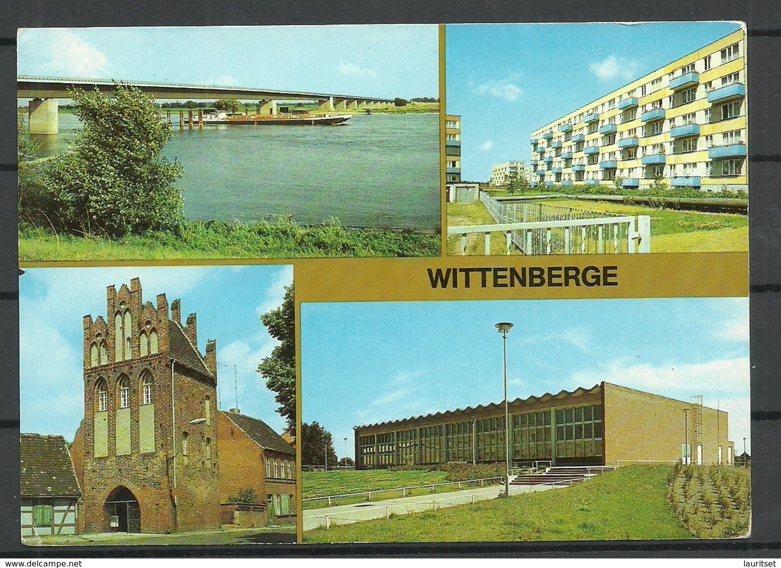 Deutschland DDR Ansichtskarte WITTENBERGE (Kr. Perleberg ) 1990 Nach Estland Gesendet, Mit Briefmarke - Wittenberge