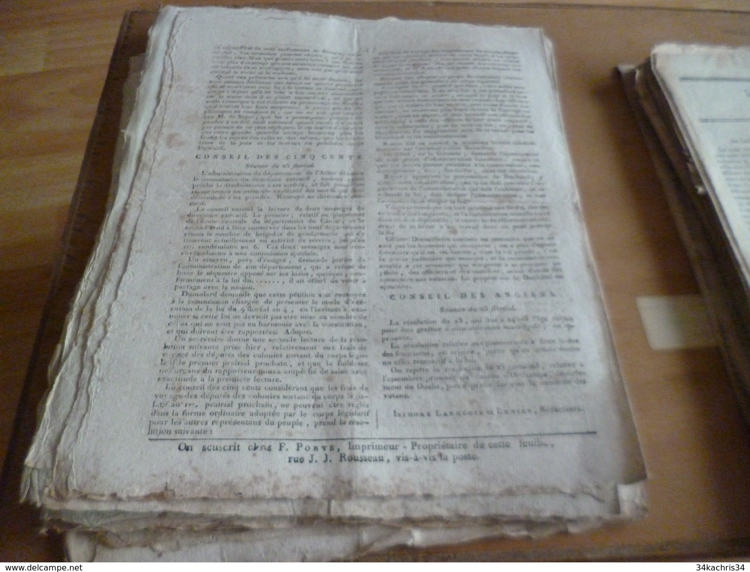 Journal Révolution Le Messager Du Soir Gazette Europe N°236 15/05/1797 France,Espagne , Italie,Autriche,Allemagne - Kranten Voor 1800