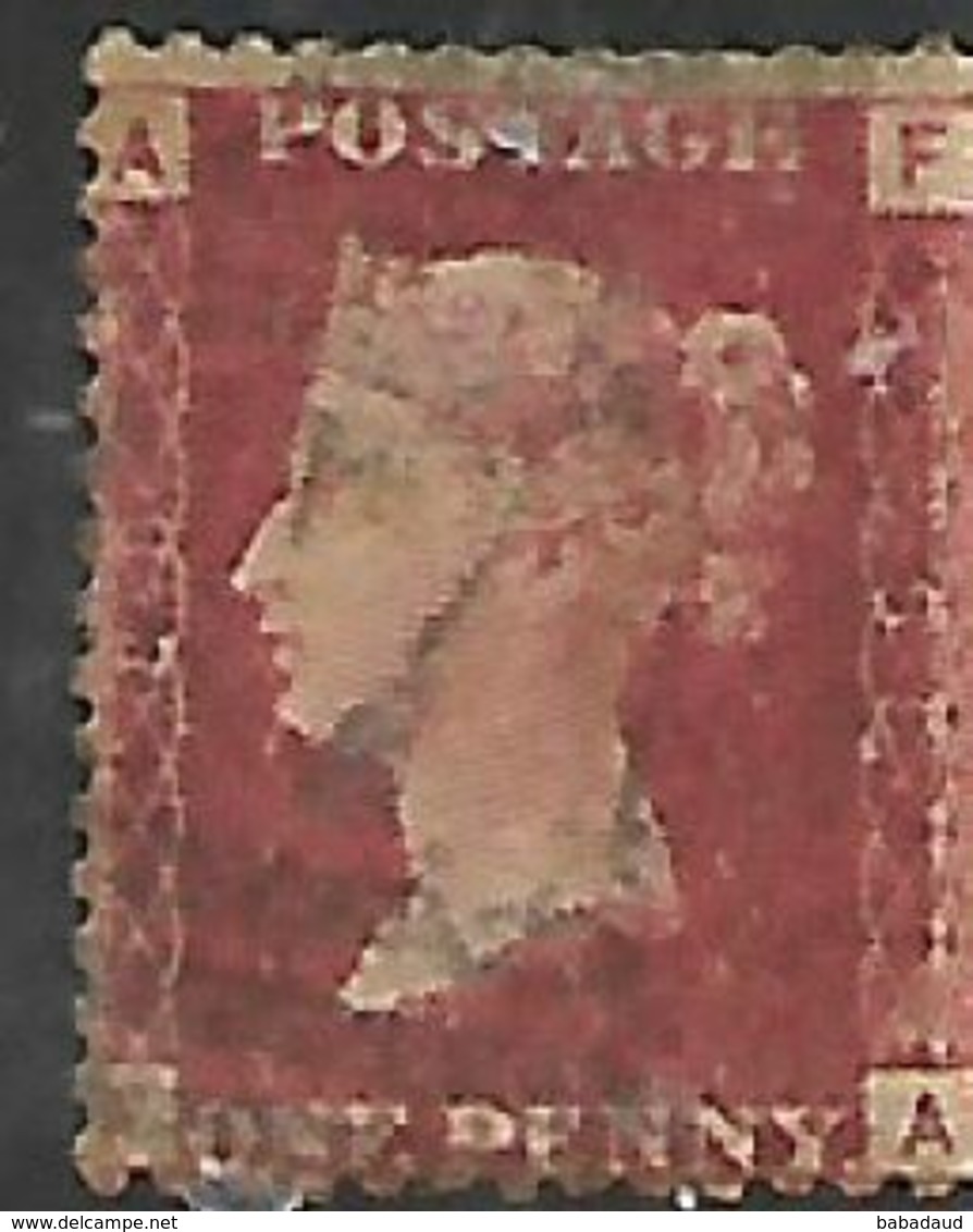 Great Britain, Queen Victoria, 1d Red, Perforated, SG 43 / 44,  Plate 88, .  Used - Used Stamps