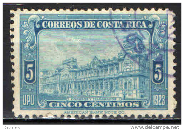 COSTARICA - 1923 - IMMAGINI DI COSTARICA - USATO - Costa Rica