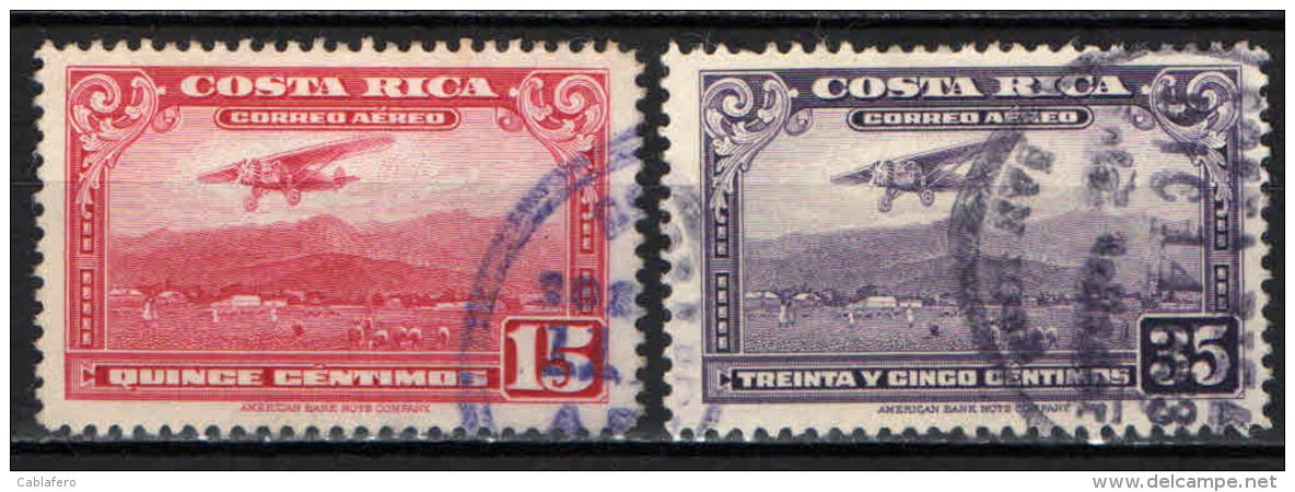 COSTARICA - 1952 - AEREO POSTALE - USATI - Costa Rica