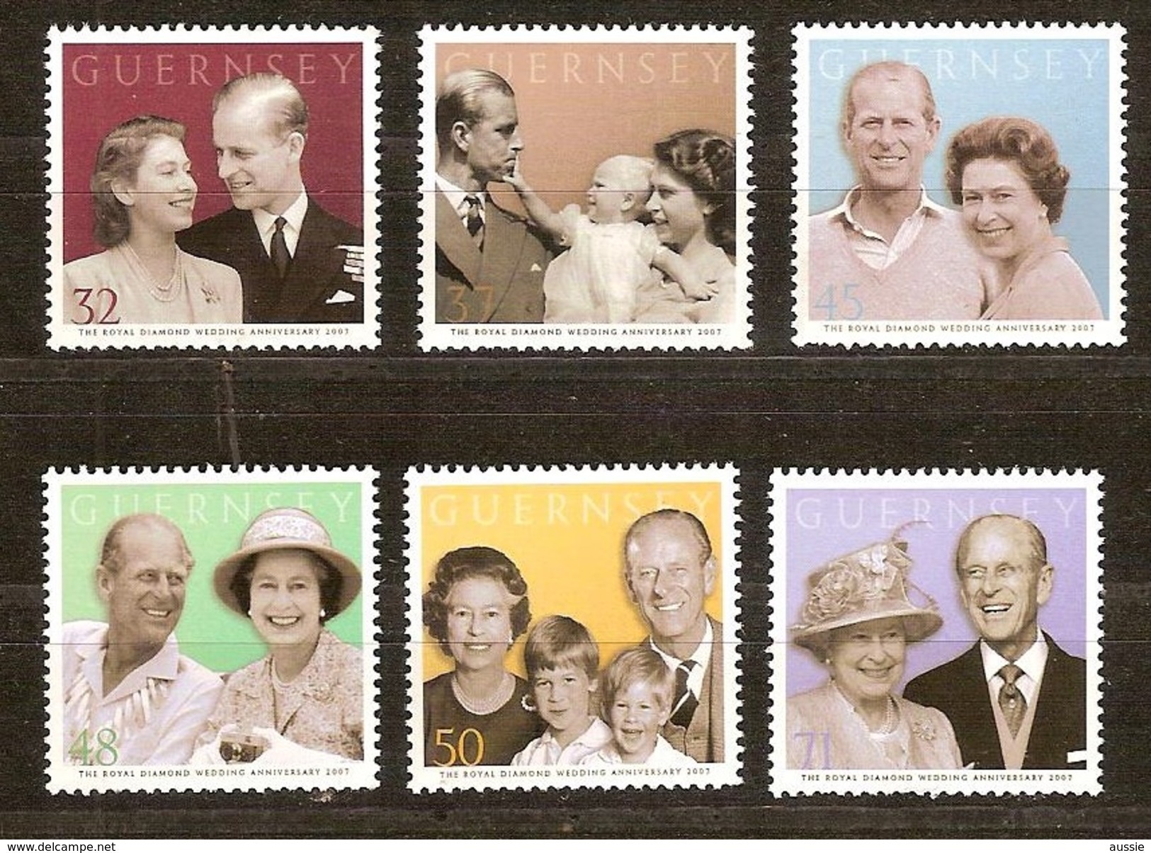 Guernsey Guernesey  2007  Yvertn° 1154-1159   *** MNH Cote 12 Euro Queen Elizabeth II - Guernesey