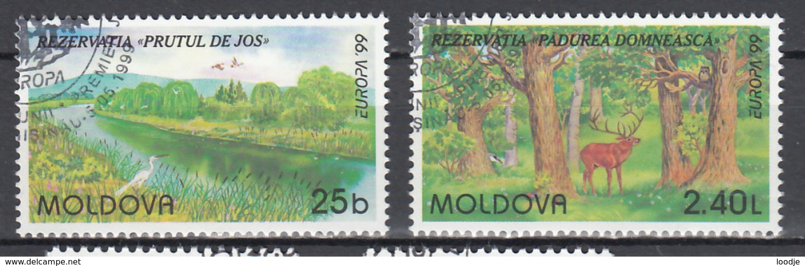 Moldavie Mi 305,306 Europa Cept 1999 Gestempeld Fine Used - 1999