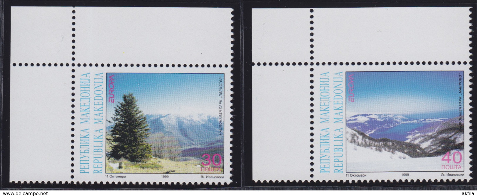 Macedonia 1999 Europa CEPT - Nature And National Parks, MNH (**) Michel 162-163 - Macédoine Du Nord