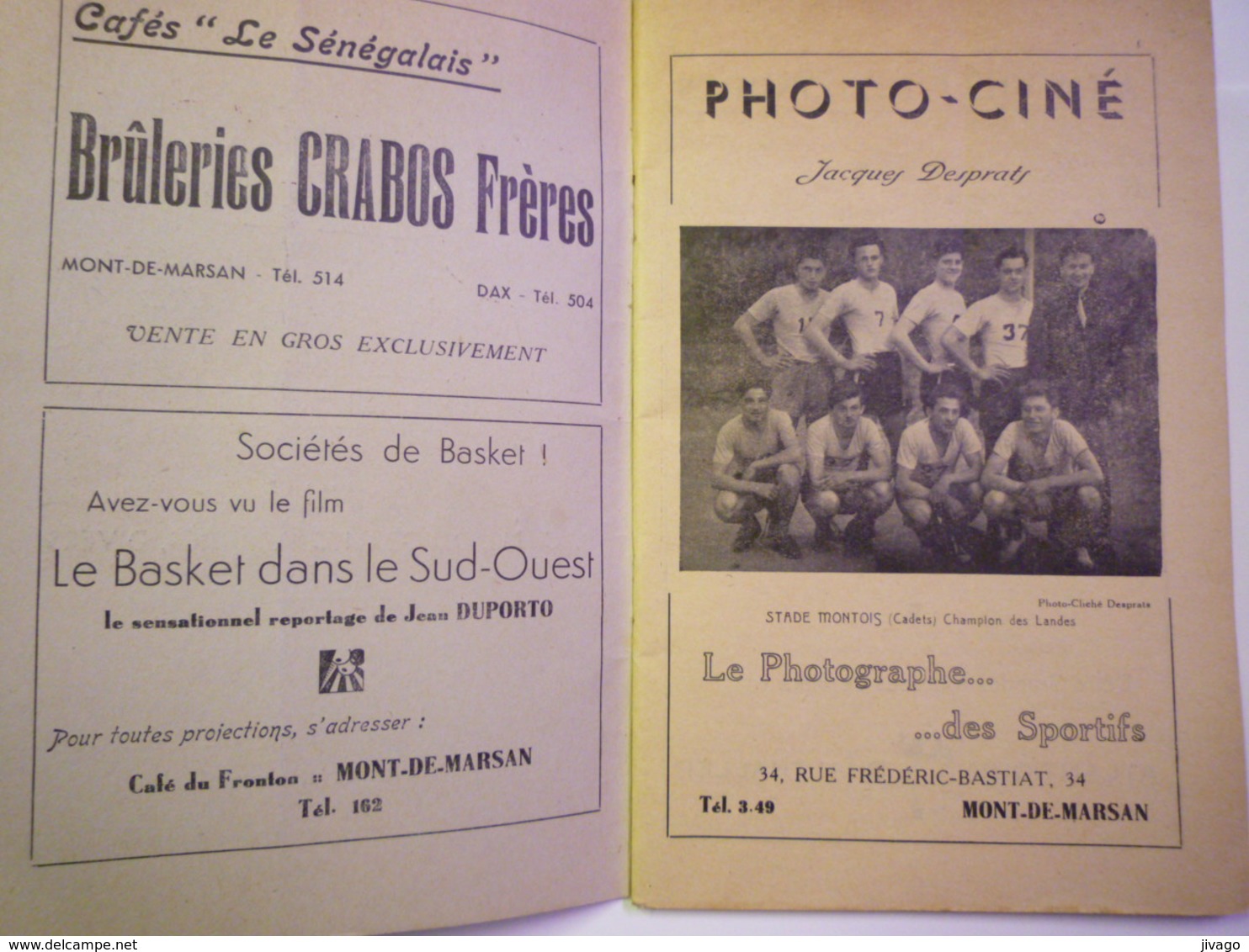 Féd. Française De  BASKET BALL  Comité Des LANDES  SAISON  1953 - 54  (Annuaire / CALENDRIERS...)  X - Otros & Sin Clasificación