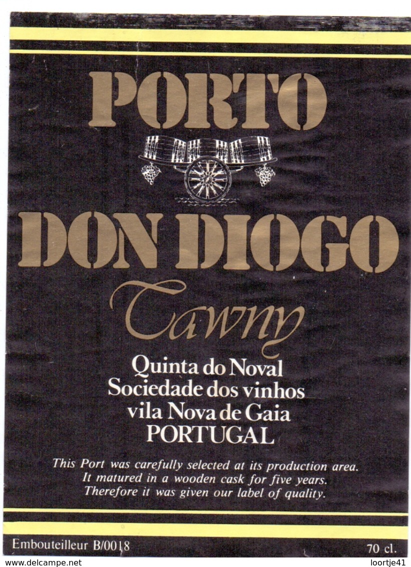 Etiket Etiquette - Vin - Wijn - Porto Don Diogo - Tawny - Portugal - Autres & Non Classés
