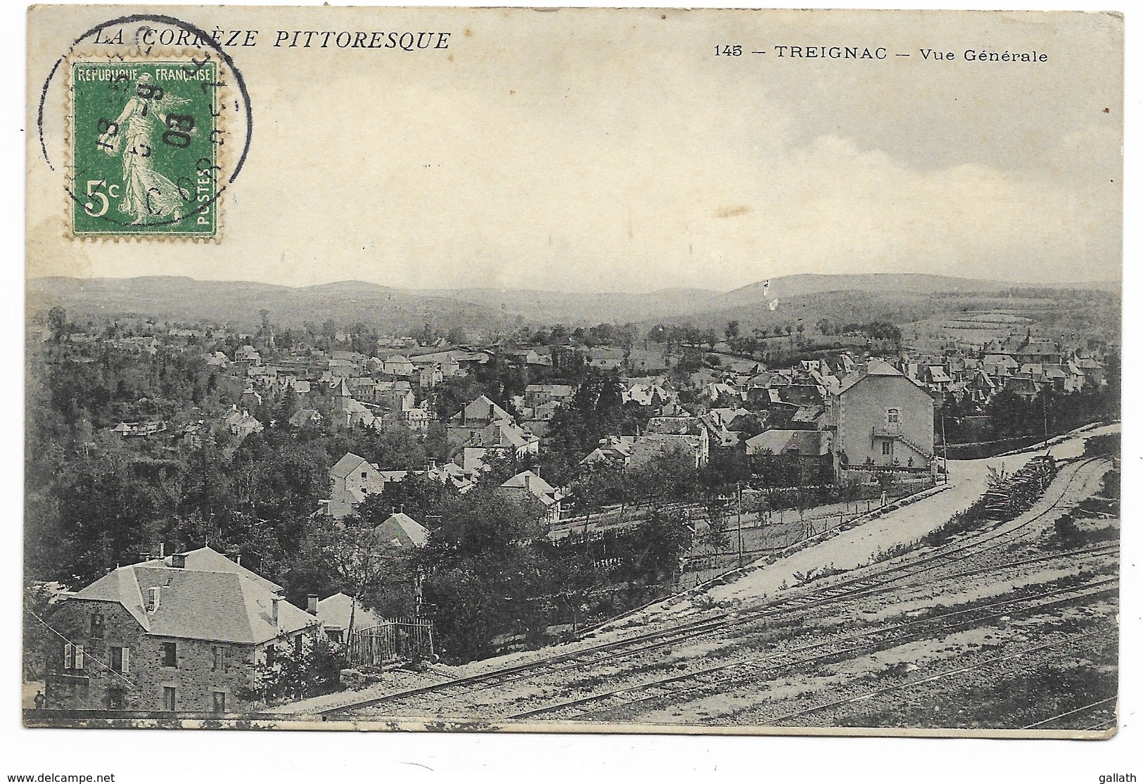 19-TREIGNAC-Vue Générale...1908 - Treignac