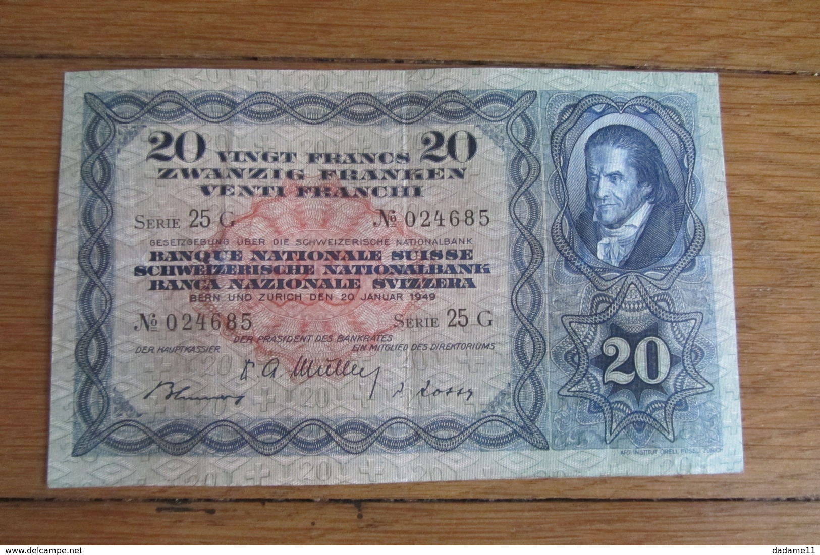 20 Francs Suisse 1949 - Suisse