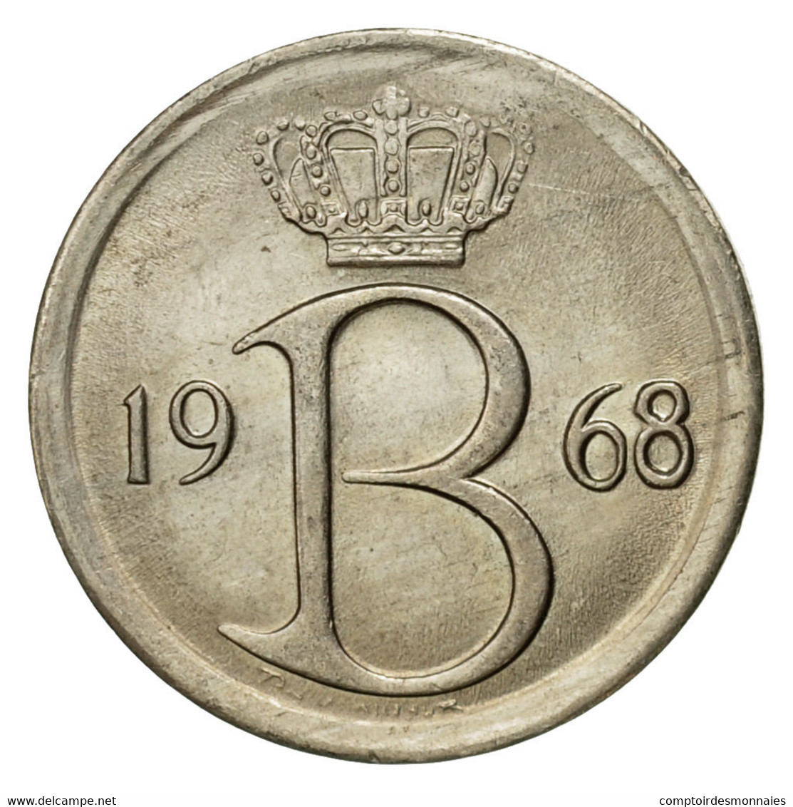 Monnaie, Belgique, 25 Centimes, 1968, Bruxelles, TTB+, Copper-nickel, KM:154.1 - 25 Centimes