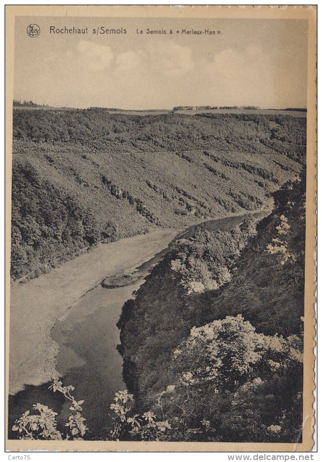 Belgique - Rochehaut Sur Semois - La Semois à "Merleux-Han" - Publicité Hôtel "Aux Roches Fleuries" Frahan Sur Semois - Bouillon