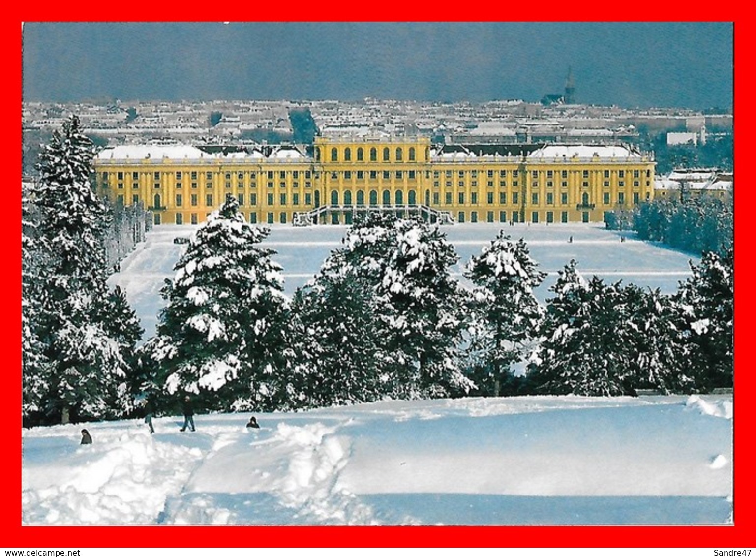 CPSM/gf VIENNE (Autriche)   Château De Schoenbrunn Sous La Neige, Animé...H620 - Château De Schönbrunn