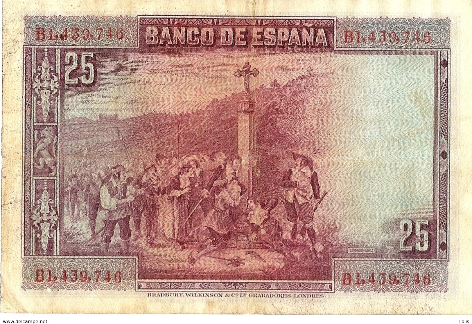 Spain  P-74  25 Pesetas  1928 - 1-2-5-25 Pesetas