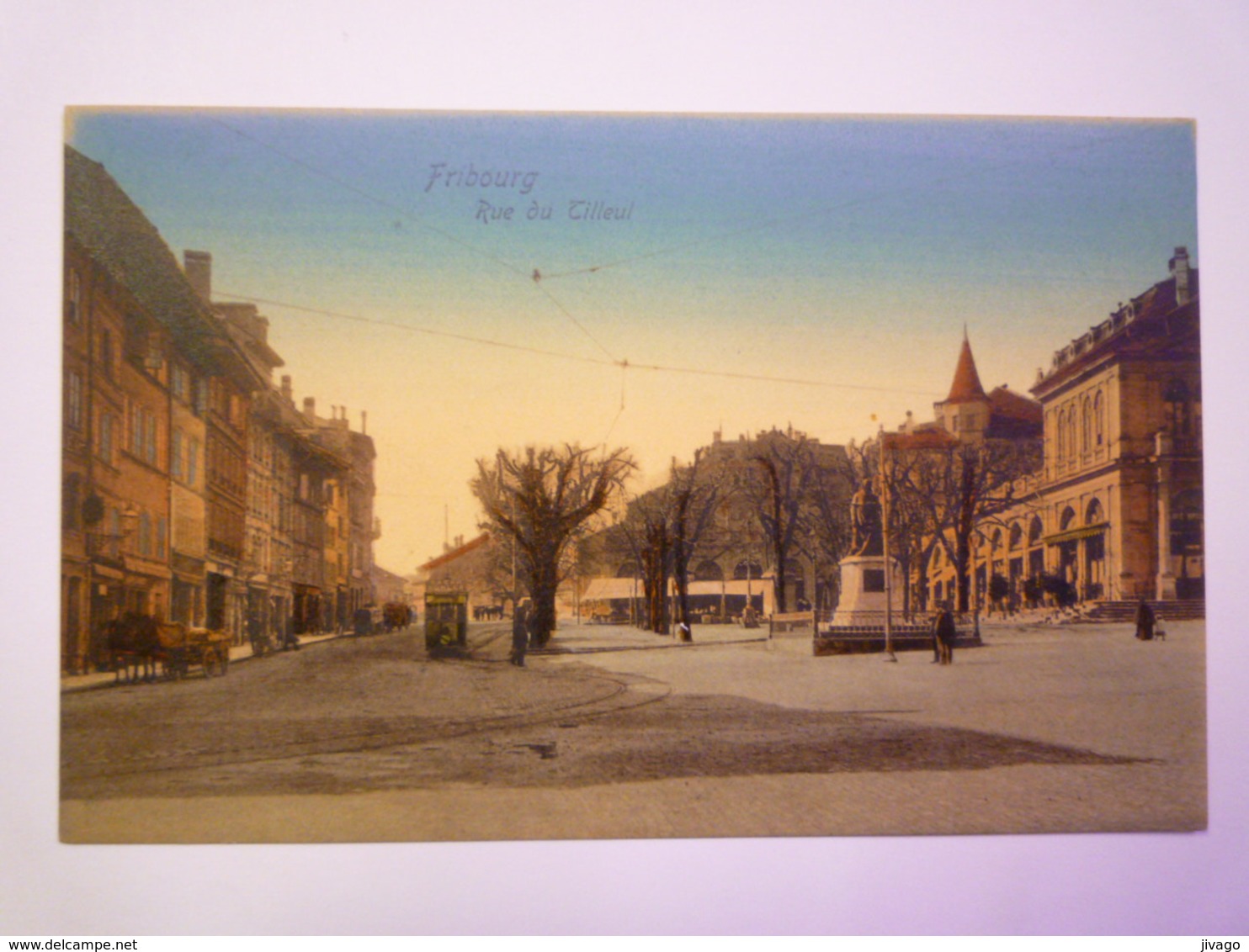 FRIBOURG  :  Rue Du  TILLEUL  -  Carte Couleur   - Fribourg