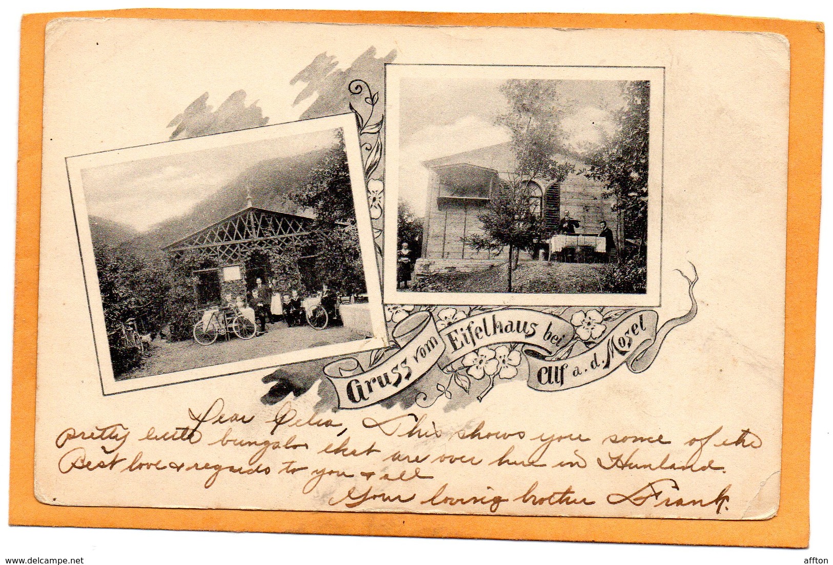 Gruss Vom Eifelhaus Alf A.d Mosel 1900 Postcard - Alf-Bullay