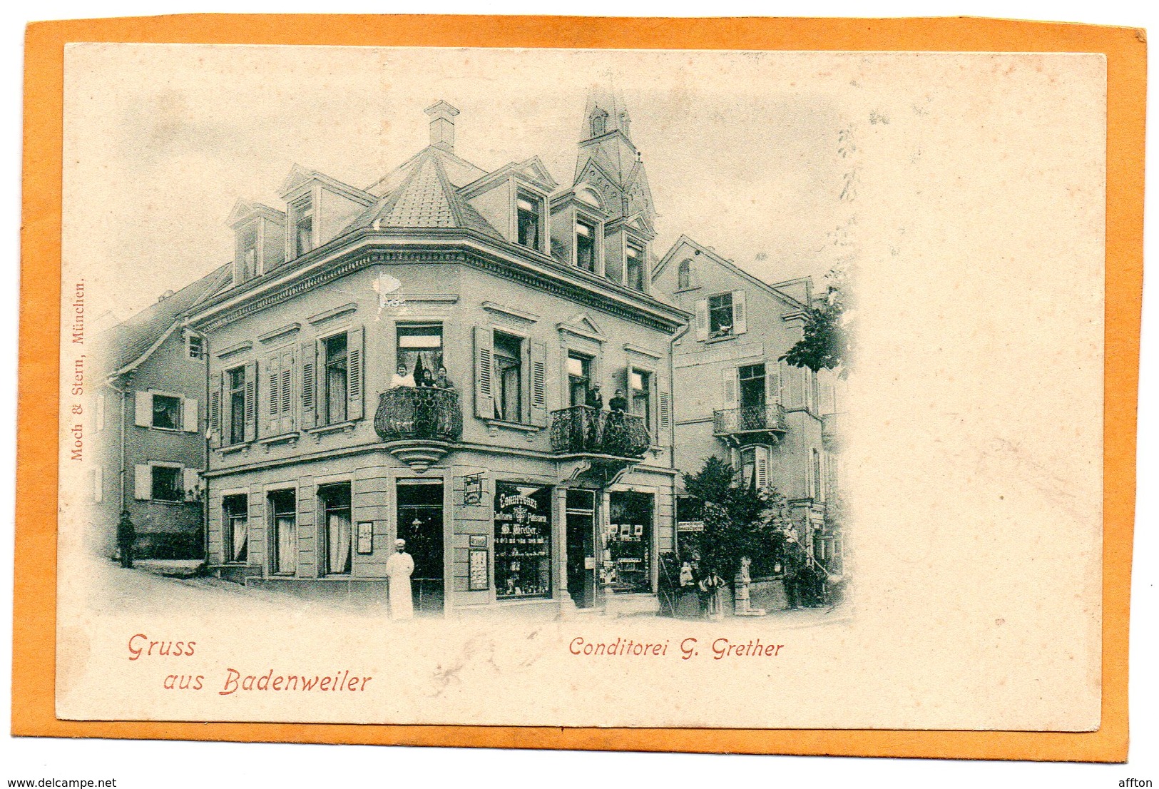 Gruss Aus Badenweiler Conditorei G Grether 1898 Postcard - Badenweiler