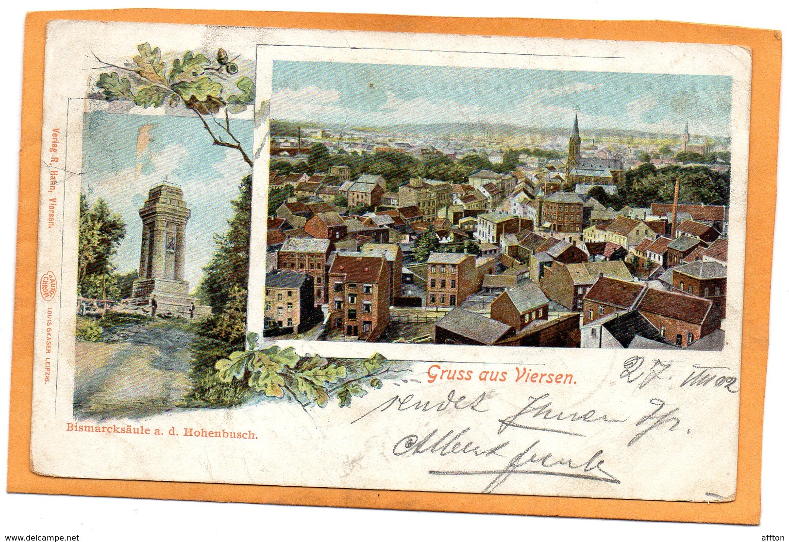 Gruss Aus Viersen 1902 Postcard - Viersen
