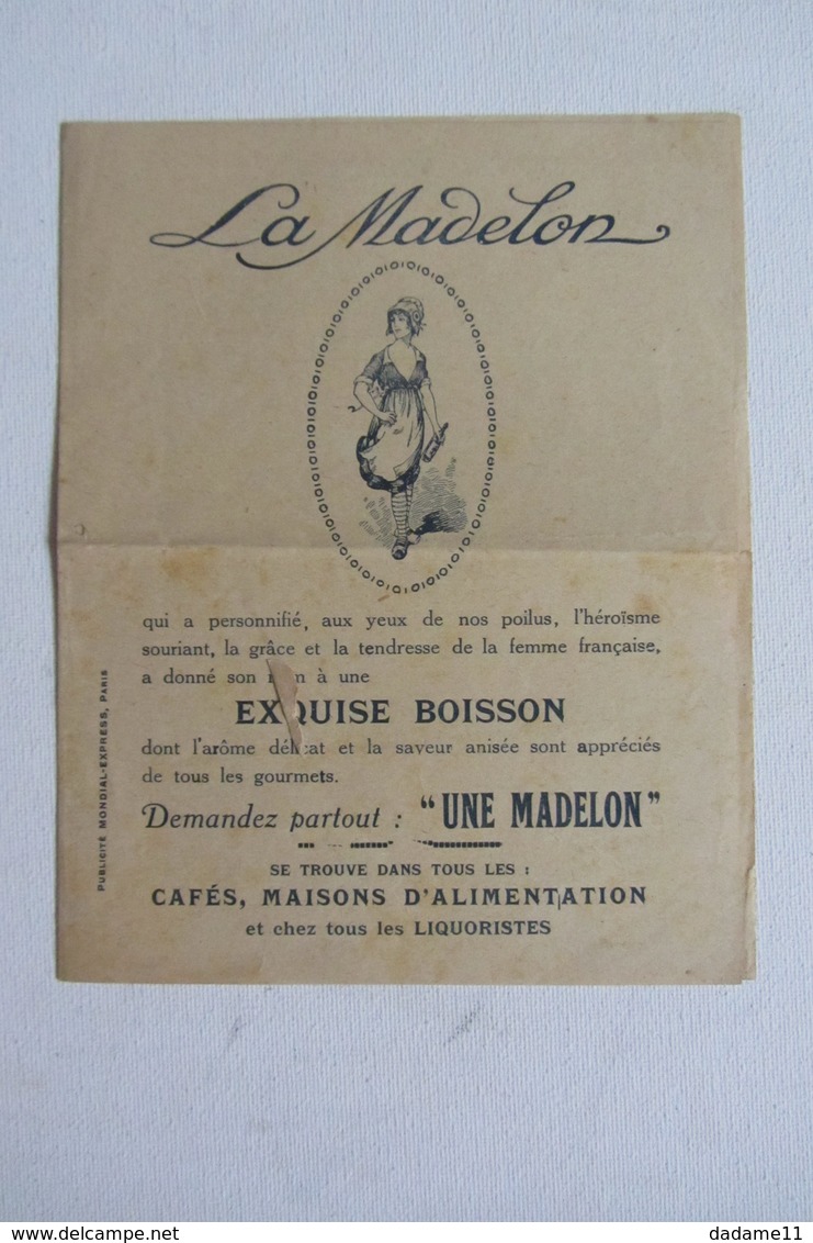 Partition La Madelon Publicitaire - Partitions Musicales Anciennes