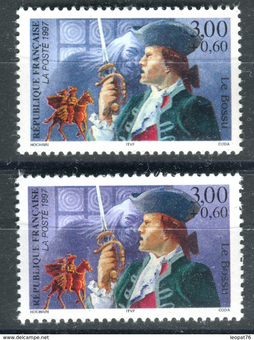 Variété - N° 3120 - 1 Exemplaire Bleu + 1 Violet ,  Neufs Luxe  -  Référence V590 - Ungebraucht