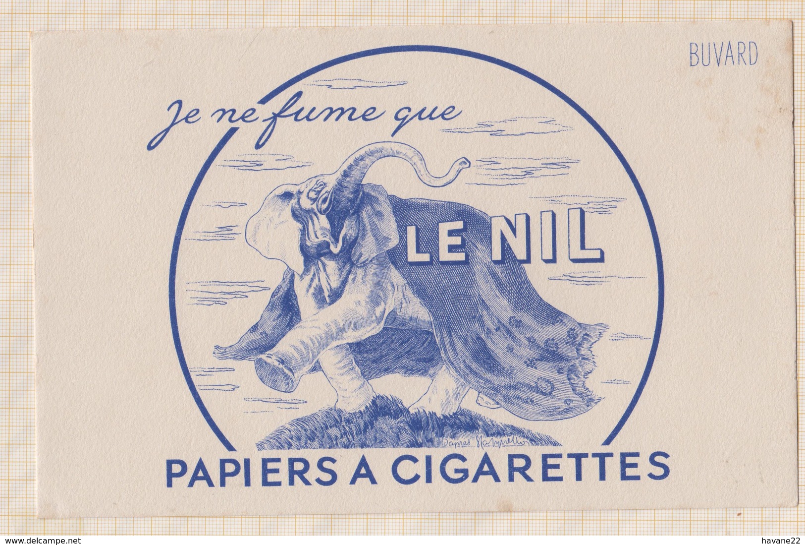 8/36 BUVARD PAPIERS A CIGARETTES LE NIL ELEPHANT - Tabac & Cigarettes