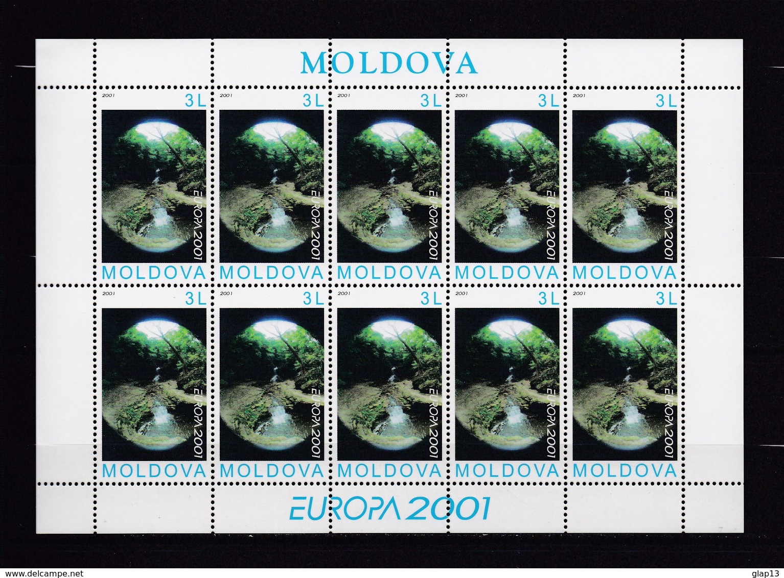 FEUILLE NEUVE** EUROPA 2001 TIMBRE N°337 - L'EAU RICHESSE NATURELLE - Moldova