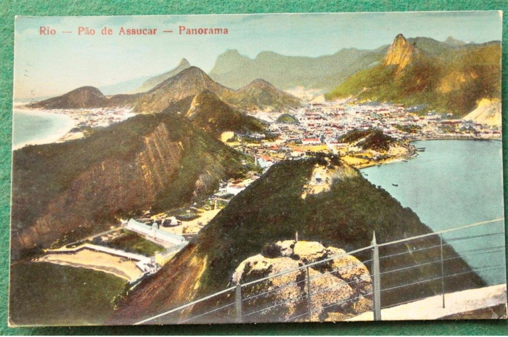 Carte Postale Colorisée Rio - Pao De Assucar - 28 Août 1922 - écrite Au Dos 13,5cm X 9cm - Rio De Janeiro