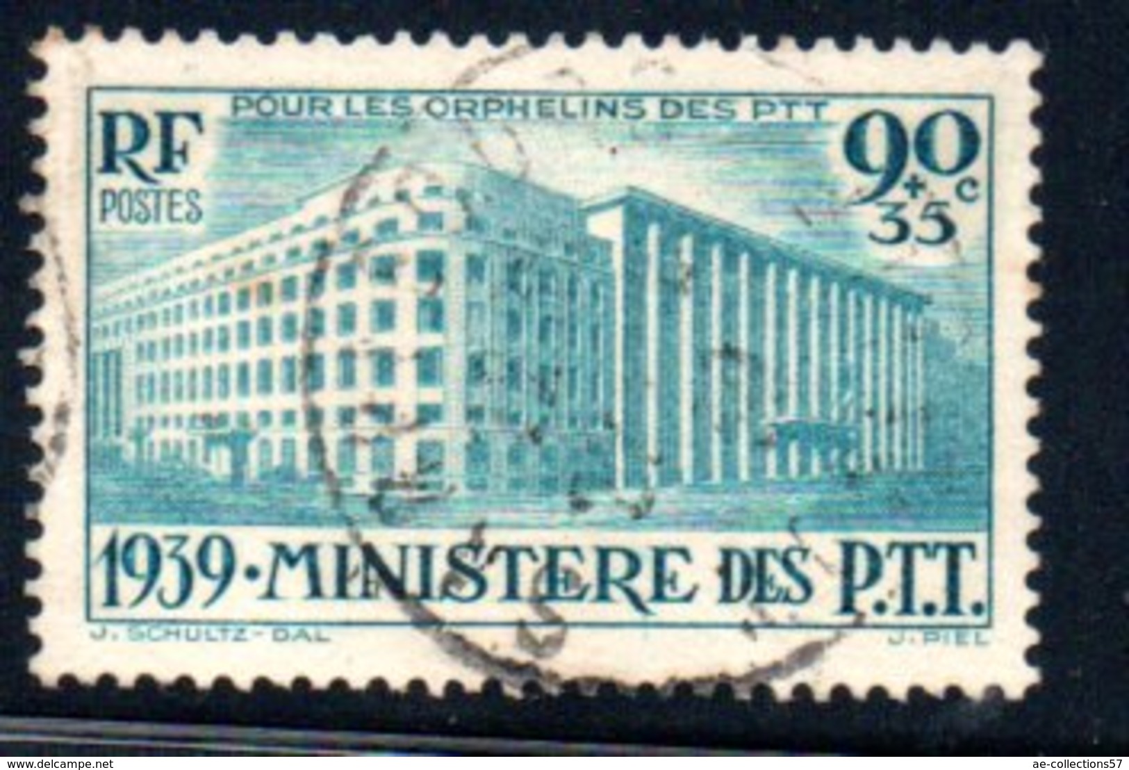 France  /  N 424 / 90 Centimes + 35 Centimes Bleu / Oblitéré/ Côte 22 € - Used Stamps