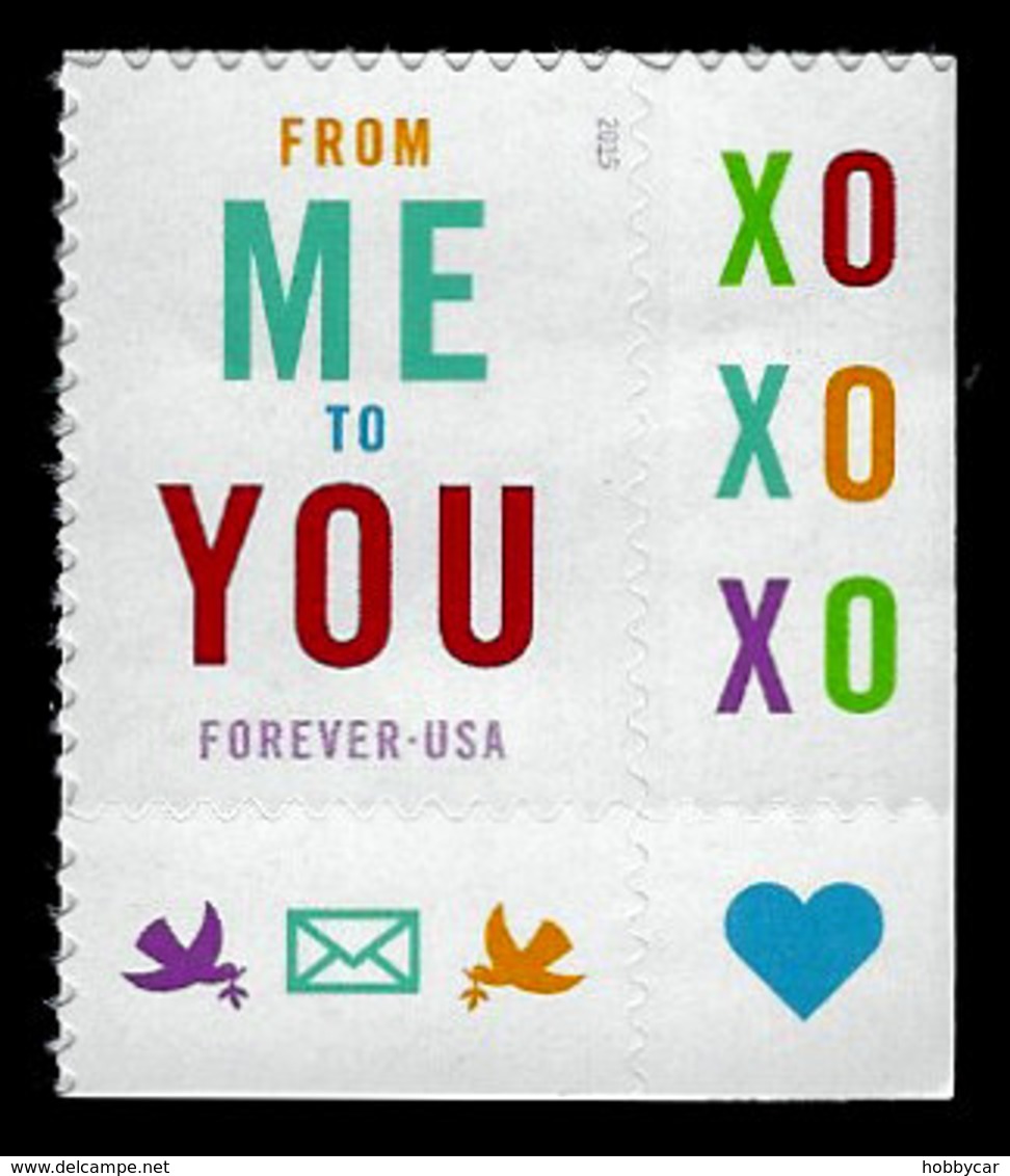 USA, 2015, Scott #4978, From Me To You, MNH, VF - Ongebruikt