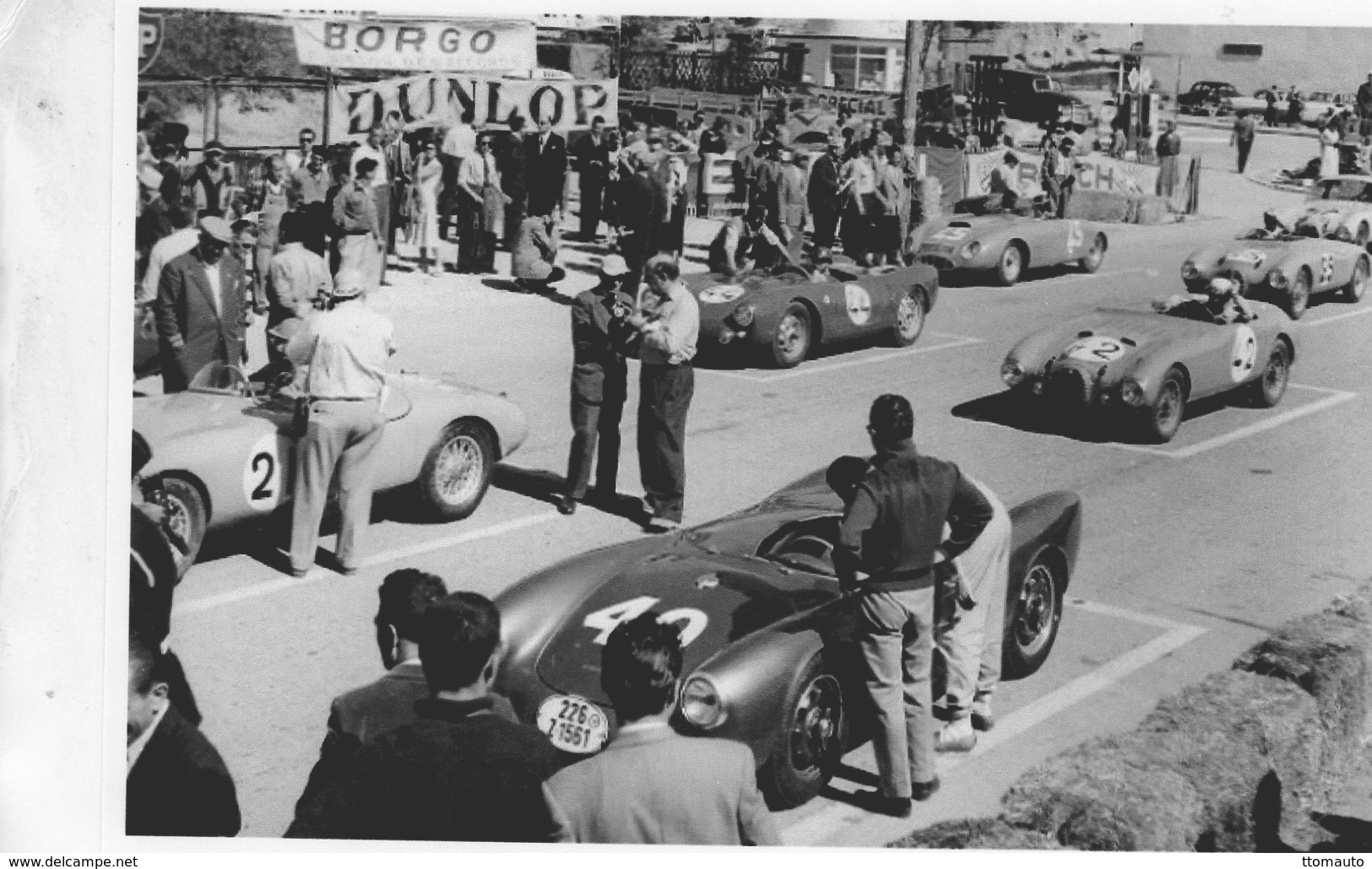 Grand Prix De Agadir En 1955  -  Gordini - Porsche -  15x10 PHOTO - Grand Prix / F1