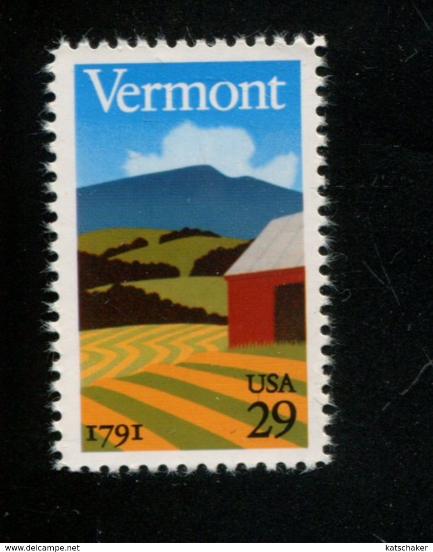 644542171 USA 1991 ** MNH SCOTT  2533 VERMONT STATEHOOD 200TH ANNIV - Unused Stamps