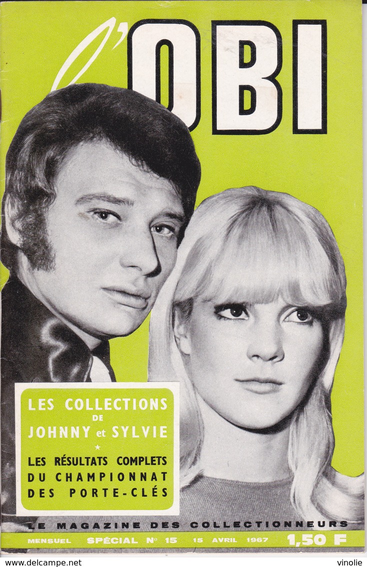 VP-GF.18-543 : REVUE COLLECTION DE PORTE-CLES. JOHNNY HALLIDAY. SYLVIE VARTAN.COUVERTURE L'OBI. 64 PAGES. 15 AVRIL 1967 - Autres & Non Classés