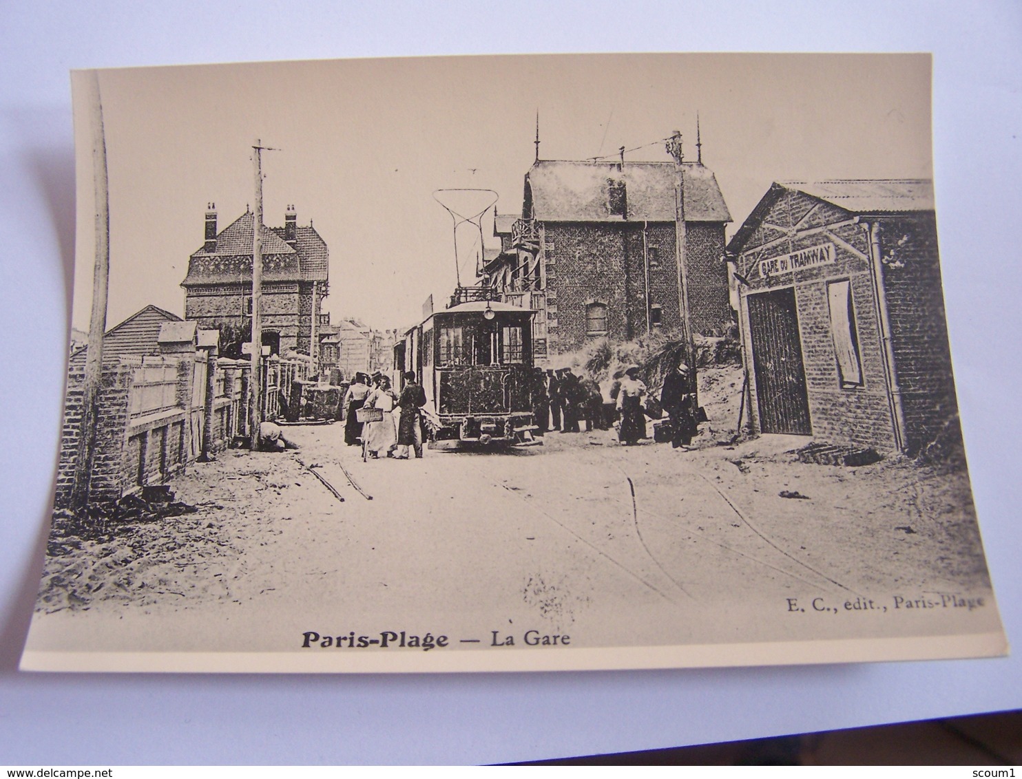 AU TERMINUS DE PARIS PLAGE AU DEBUT DU SIECLE COLL J.L ROCHAIX PHOTO VERITABLE - Gares - Avec Trains