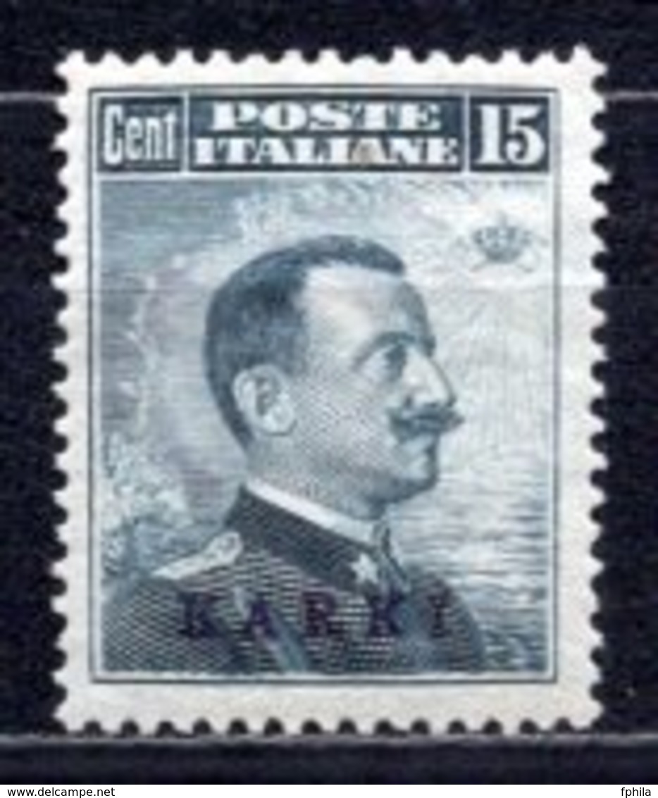 1912 ITALY KARKI OVERPRINT MICHEL: 6 MH * - Egée (Carchi)