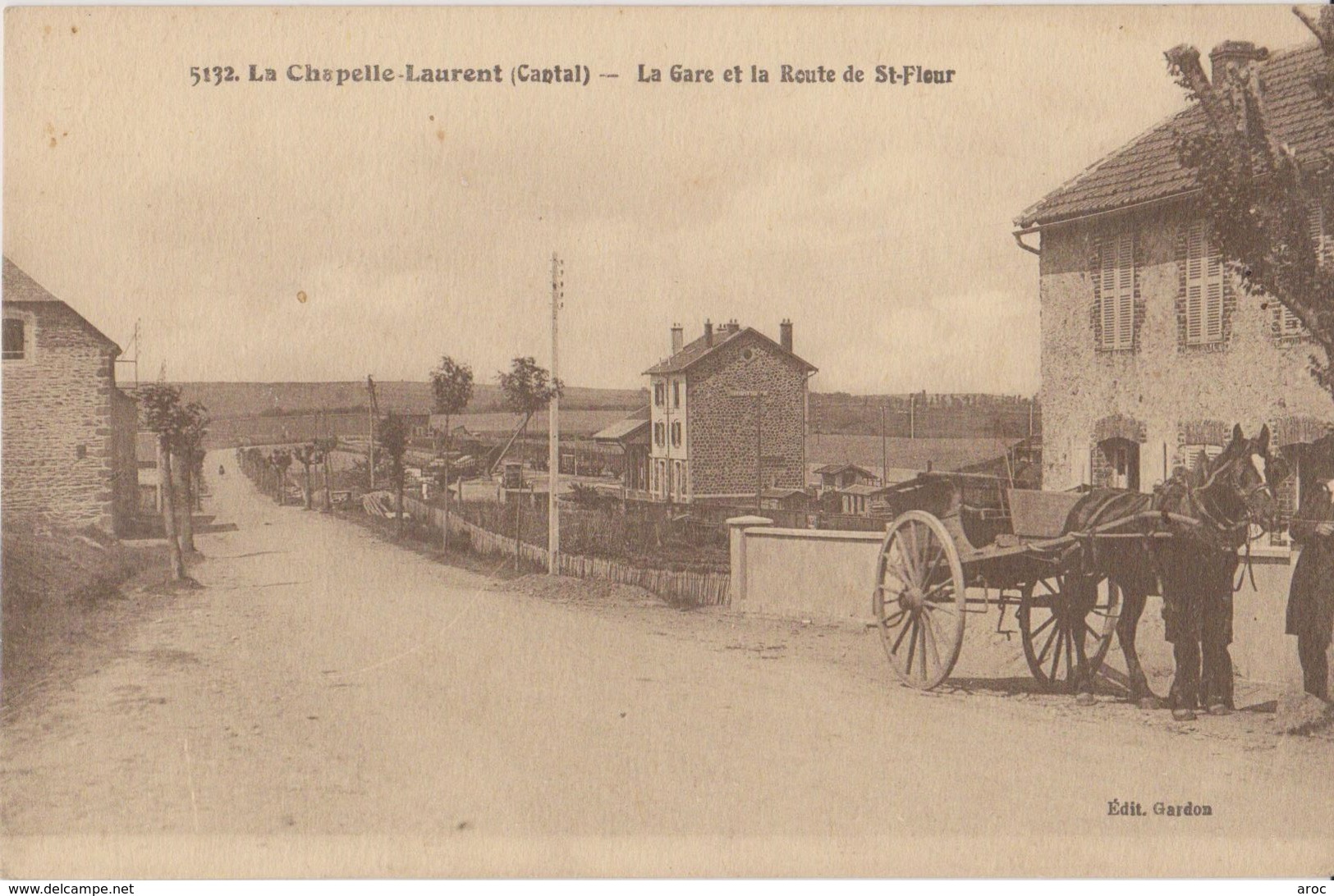 LA CHAPELLE-LAURENT La Gare Et La Route De Saint-Flour - Autres & Non Classés