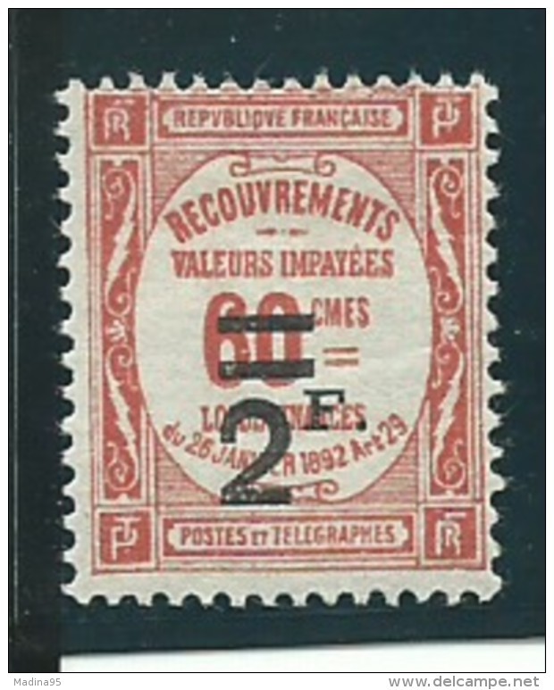 FRANCE: *, TAXE N°54, TB - 1859-1959 Mint/hinged