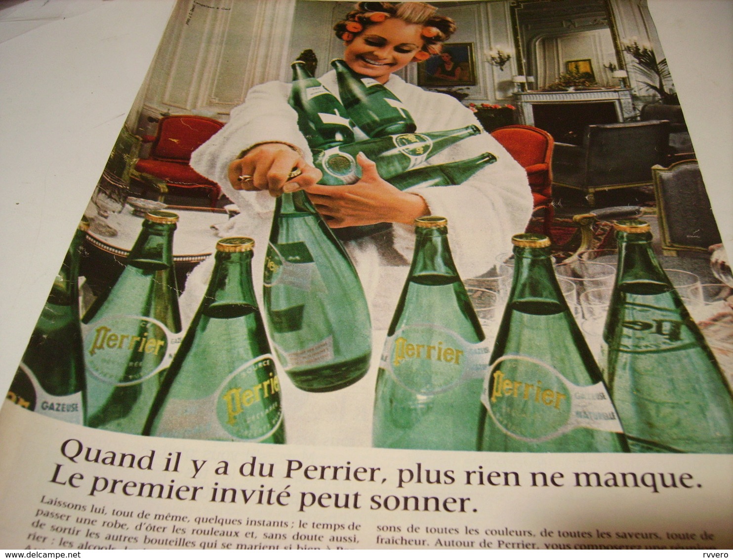 ANCIENNE PUBLICITE PERRIER PLUS RIEN NE MANQUE 1969 - Affiches