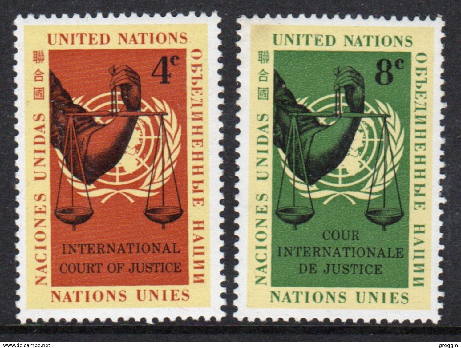 United Nations 1961 Set Of Stamps To Celebrate International Court Of Justice. - Unused Stamps