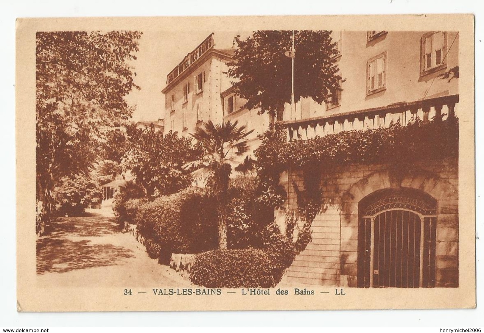 07 Ardèche Vals Les Bains L'hotel Des Bains N34 - Vals Les Bains