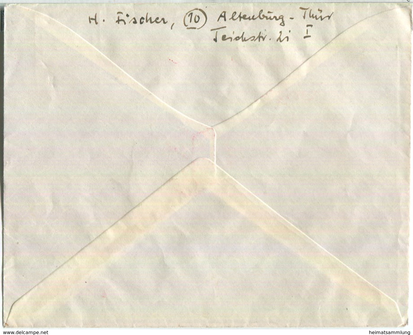 Brief Aus Altenburg (Thür) Vom 03.09.1945 Mit Aptiertem Postfreistempel In Rot - Sonstige & Ohne Zuordnung