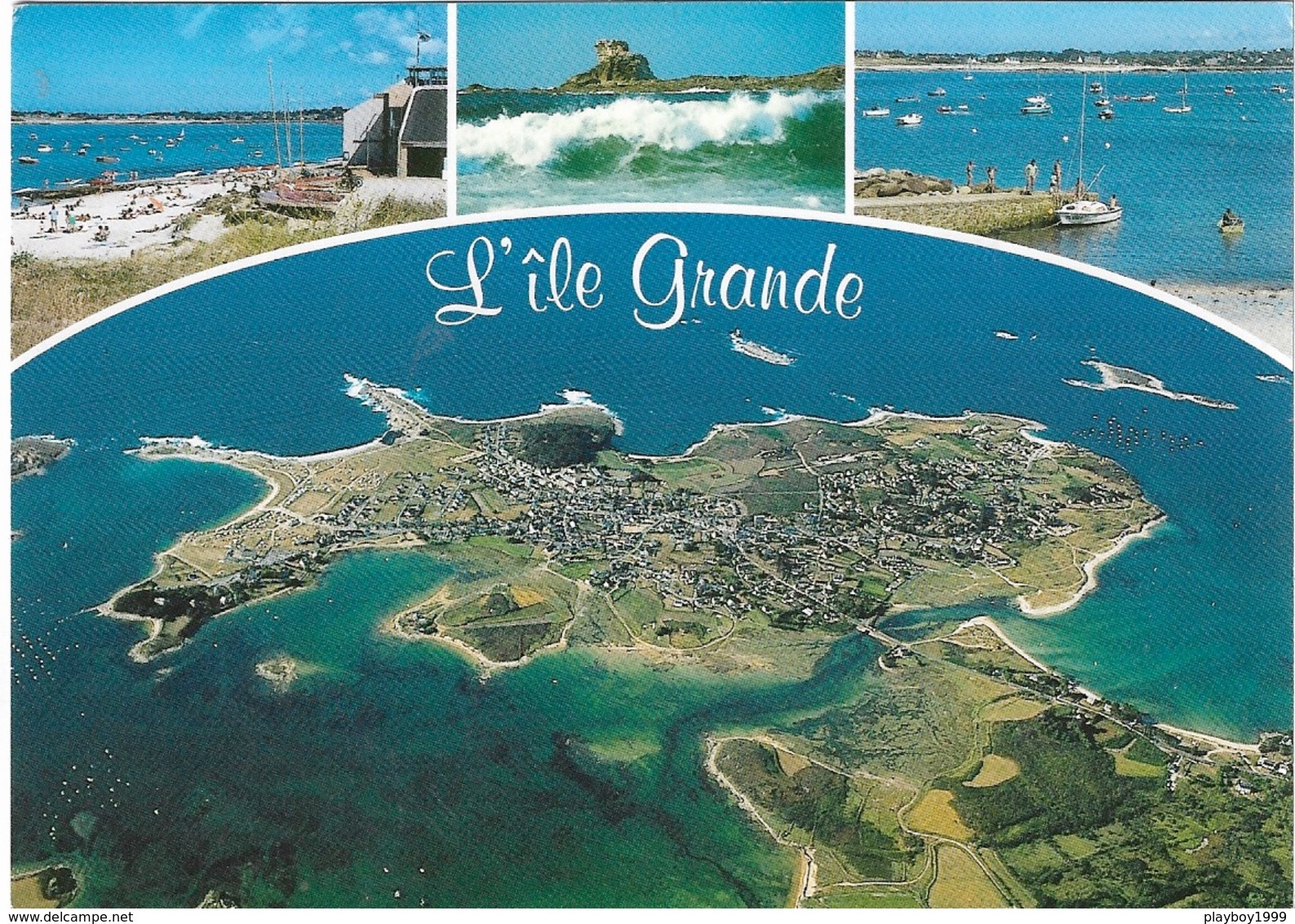 Cartes Géographiques - 22 - L'Ile Grande - 4 Vues - éditeur : JACK / 2378 - Cpm - Pas écrite - - Carte Geografiche