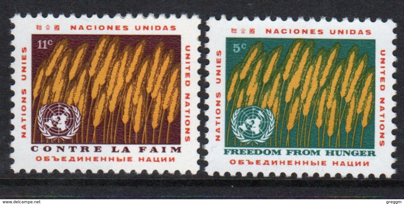 United Nations 1963 Set Of Stamps To Celebrate Freedom From Hunger. - Unused Stamps