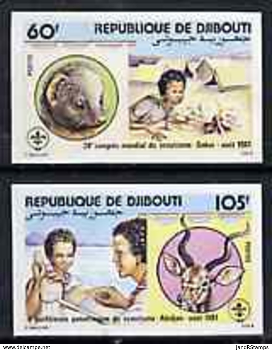 Djibouti 1981 Scouting Conference Set Of 2 Imperf From Limited Printing, As SG 820-21* SCOUTS - Djibouti (1977-...)