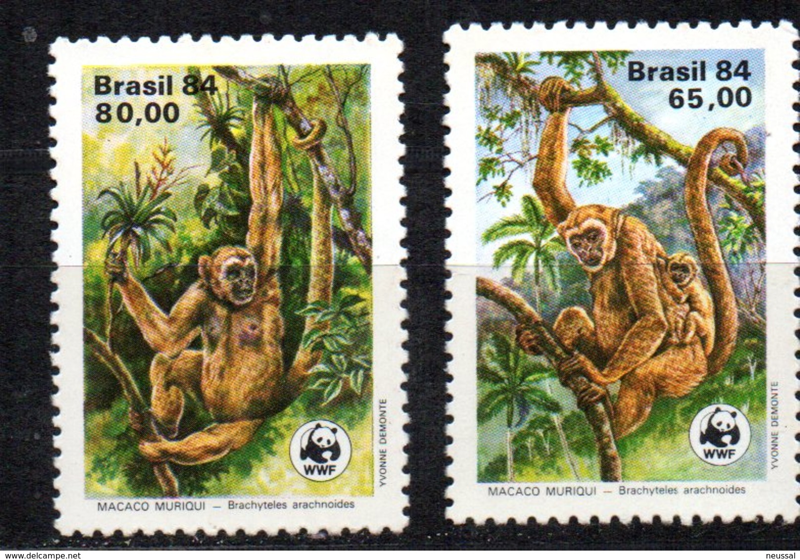 Serie Nº 1672/3  Brasil - Chimpanzés