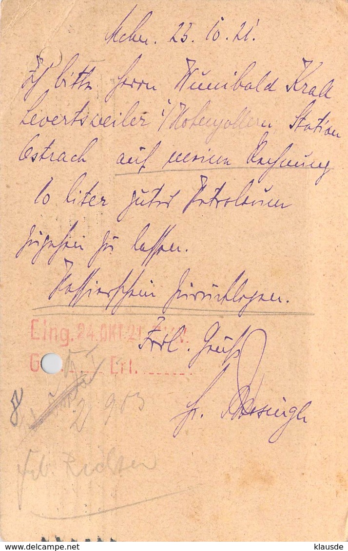 P141 Deutsches Reich Wellenstempel - Briefkaarten