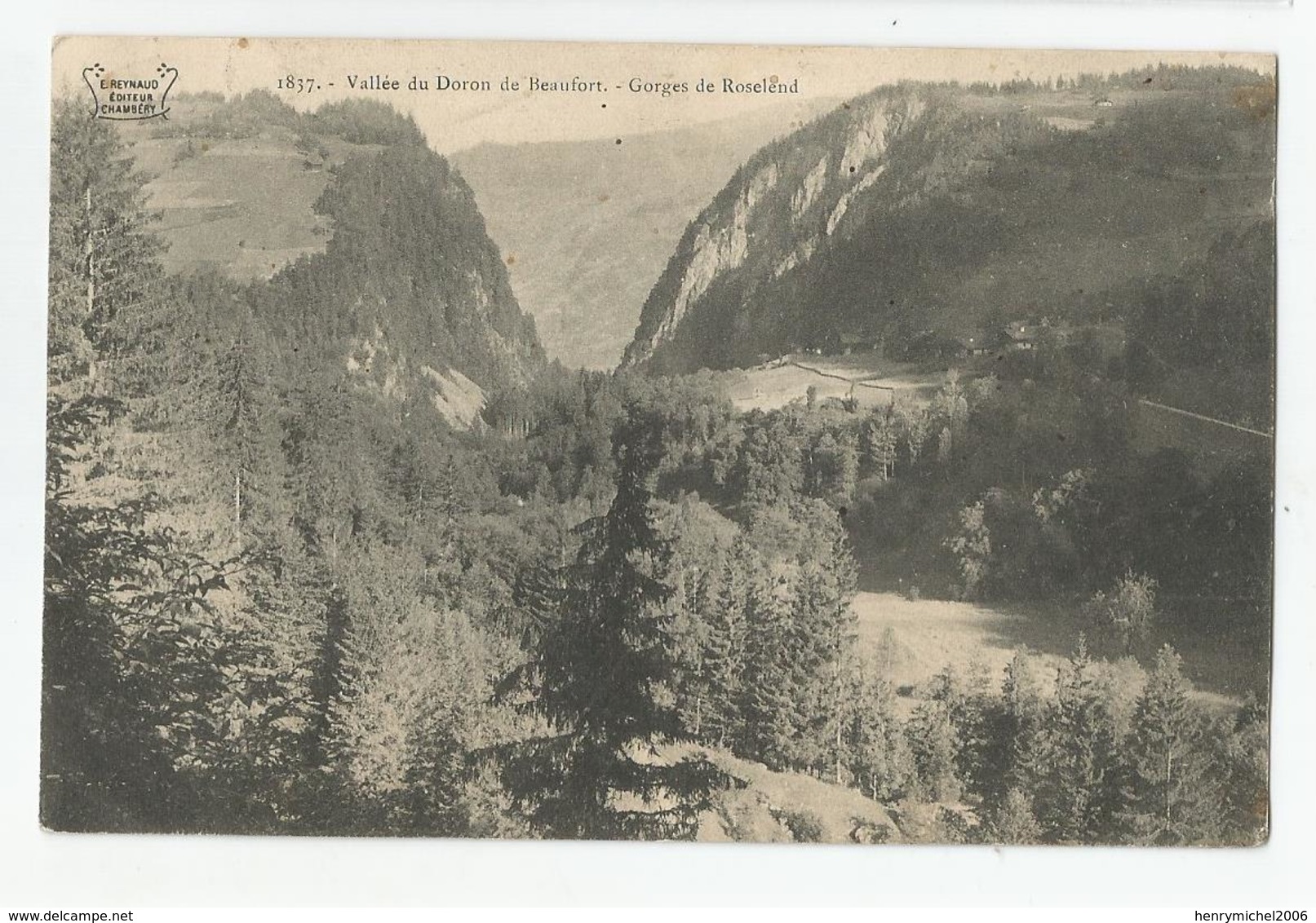 73 Savoie - Vallée Du Doron De Beaufort Gorges De Roselend 1908 Cachet Pointillé Pour Chindrieux - Beaufort