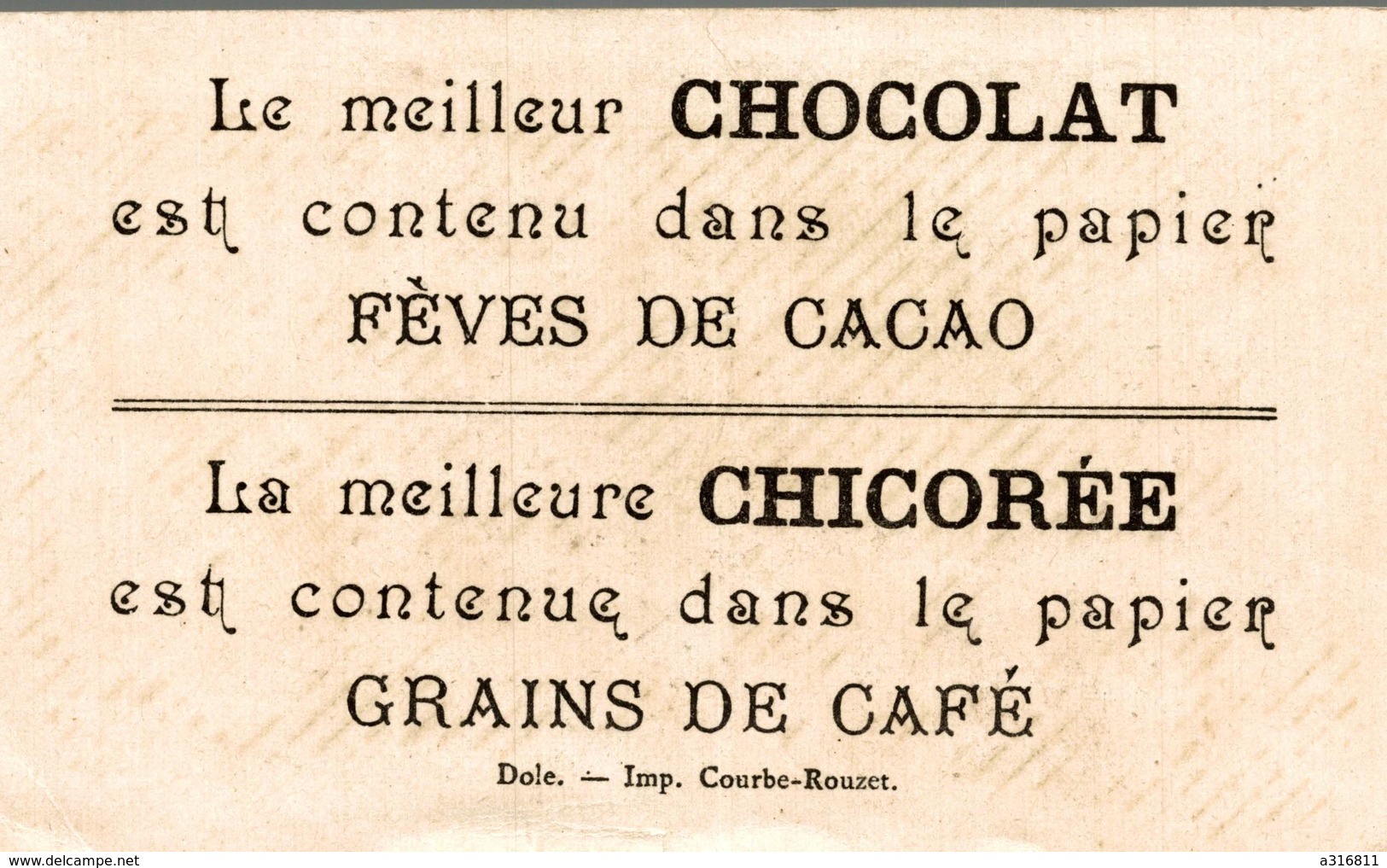 Chromo   CHOCOLAT INIMITABLE DUROYON RAMETTE CAMBRAI - Duroyon & Ramette