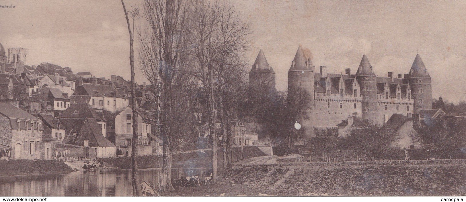 Carte Double 1920 JOSSELIN / VUE GENERALE - Josselin