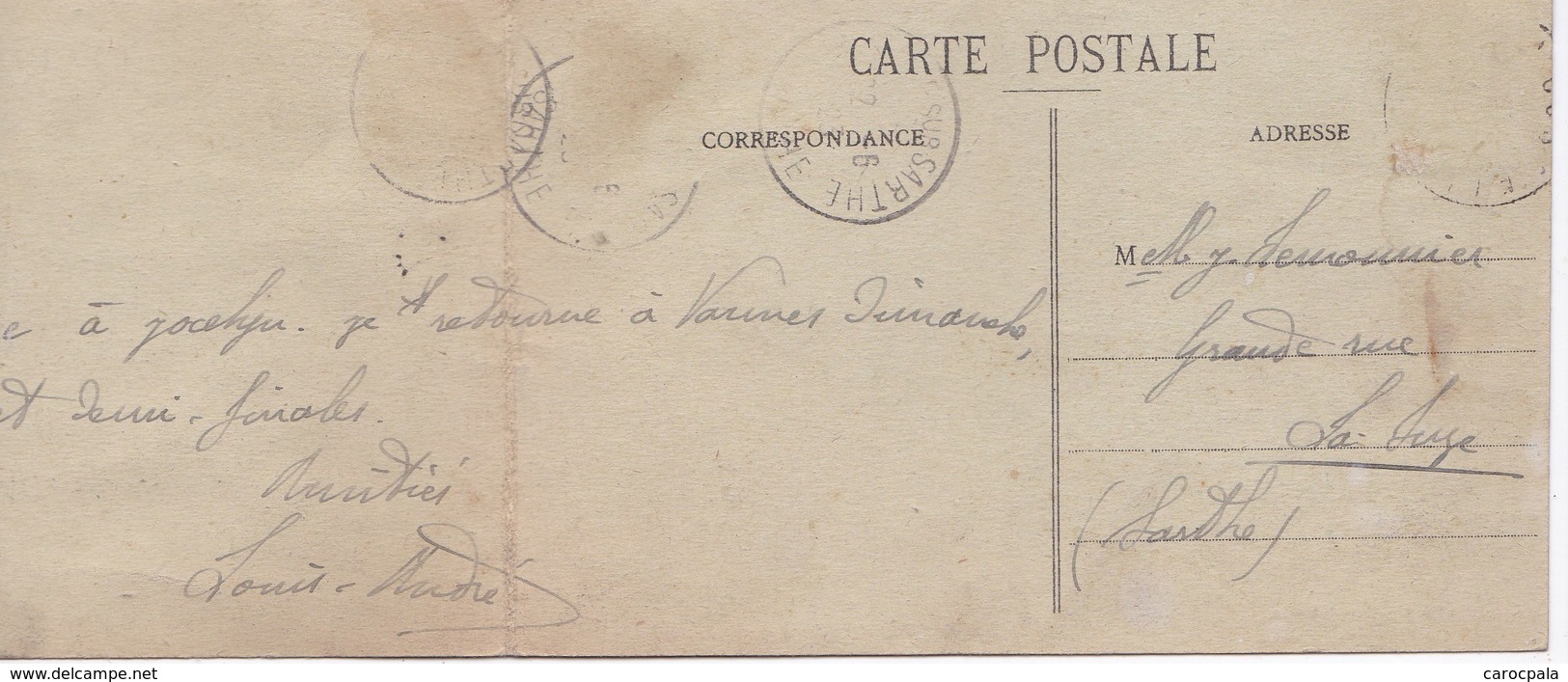 Carte Double 1920 JOSSELIN / VUE GENERALE - Josselin