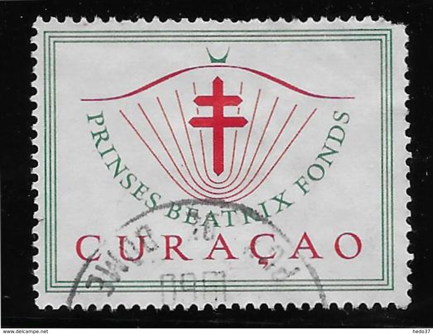 Curaçao - Vignette Prinses Beatrix Founds - Croix De Lorraine - Fantasy Labels